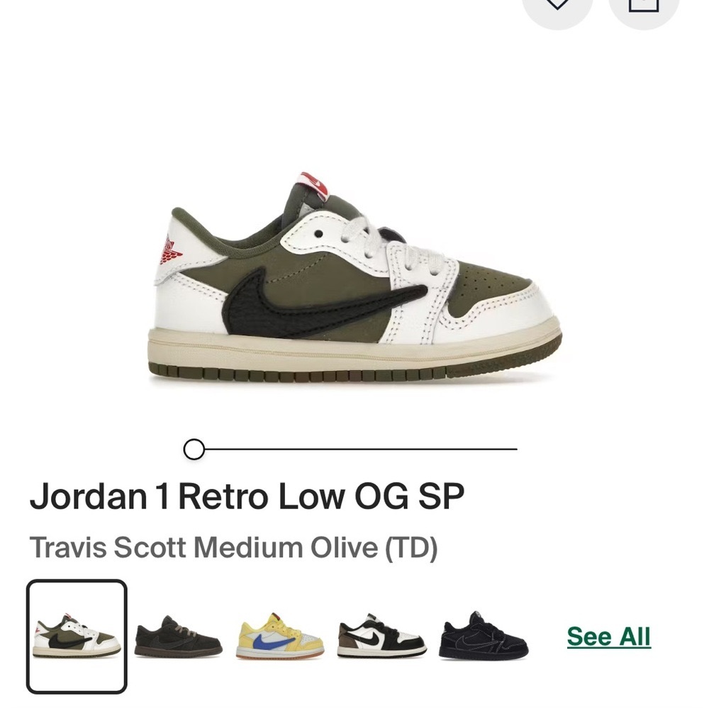 New Nike Jordan Travis Scott shoes 12C - Picture 6 of 6